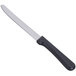 5 inch Stainless Steel Steak Knife with Straight Poly Handle and Blunted Tip - 12/Pack