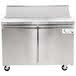 Avantco SS-PT-48 48 inch 2 Door Stainless Steel Refrigerated Sandwich Prep Table