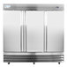Avantco SS-3R-HC 81 inch Solid Door Reach-In Refrigerator