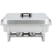 Choice Economy 8 Qt. Full Size Stainless Steel Chafer with Folding Frame