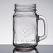 Core 16 oz. County Fair Mason Jar / Drinking Jar with Handle - 12/Case