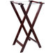 Lancaster Table & Seating 32 inch Folding Wood Tray Stand Red Brown