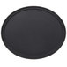 Oval 27 inch Black Non-Skid Serving Tray